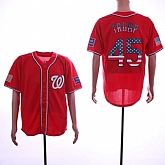 Nationals 45 Donald Trump Red USA Flag Jersey Sguo,baseball caps,new era cap wholesale,wholesale hats